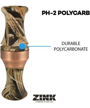 Zink Power Hen 2 PH-2 Polycarbonate Double Reed Duck Game Call - Versatile Tones Oak/Shadowgrass Blades - Buy Online on GoSupps.com