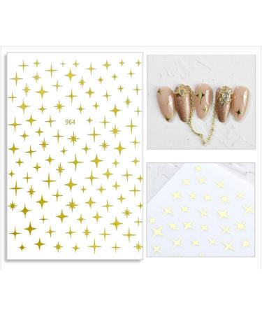 3D Star Nail Art Stickers - Luxury Self-Adhesive Designer Decals for Manicure - Women's Fingernail Decor - Buy Online on GoSupps.com