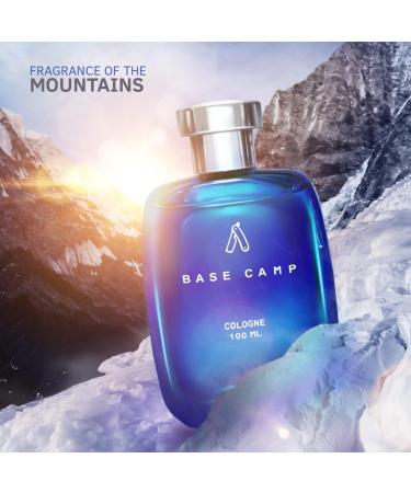 Base Camp Cologne - 100 ml - Perfume for Men | Cool Crisp Fragrance of the Mountains | Long-lasting | Zingy Aquatic Notes with Fresh Masculine Fragrance - Buy Online on GoSupps.com