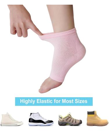 4 Pairs Moisturizing-Cracked-Ventilate Moisturizing Gel Heel Socks - Open Toe Design for Cracked Heel Repair and Foot Care Treatment Overnight - Soft Cotton Silicone Blend Multicolor - Buy Online on GoSupps.com