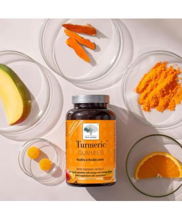 New Nordic Turmeric Gummies - Joint Pain Relief - Mango & Orange Flavour - Vegan - 60 Gummies - Buy Online on GoSupps.com