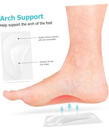 High Heel Arch Support Insoles - 8 Pairs Silicone Mat Feet Pads & Forefoot Cushions for Women - Buy Online on GoSupps.com