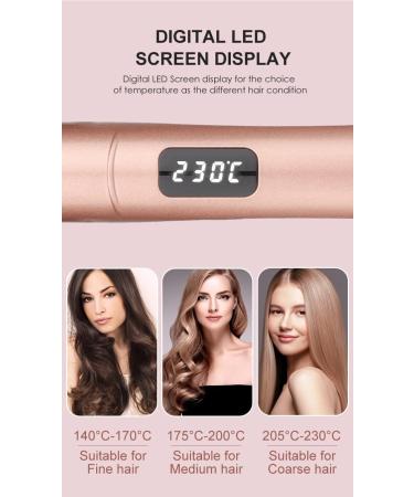 Two-in-One Cylindrical Hair Straightener & Curling Iron - Multi-Function Styling Tool in Gold & White | Lightweight Compact Design for Effortless Hair Styling - Buy Online on GoSupps.com