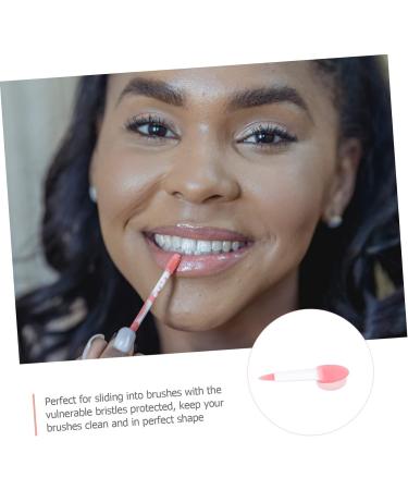 Housoutil 10pcs Lip Brush Set Brush Holder Beauty Brush Blush Brush Cap Lip Mask Cosmetic Head Cover Lip Balm Applicator Makeup Spatula Silica Gel Makeup Brush Travel Lip Liner Brush - Buy Online on GoSupps.com
