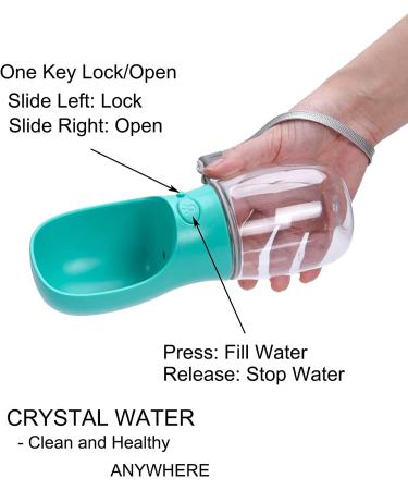 COFOETLN Dog Water Bottle 12-19oz - Portable Leak Proof Pet Water Dispenser for Outdoor Walks and Travel - Food Grade Plastic, 12oz Blue - Buy Online on GoSupps.com