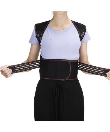 Full Back Support Posture Corretion 108Pcs Magnets Self-Heating Vest Shoulder Support Belt Spine Lumbar Neck Brace Corset Corrector for Men Women (Size : Large) (Medium) (X)