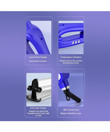 Wave Hair Iron Waver Curling Iron Temperature Adjustable Wavy Hair Curler Hair Crimper For Women For All Hair Types Blue European Regulations - Buy Online on GoSupps.com