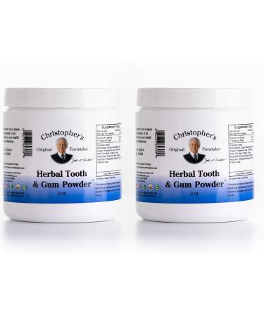 Christopher's Original Formulas Herbal Tooth & Gum Powder | Natural Oral Care Powder | Plant-Based Alternative to Toothpaste | Pack of 2