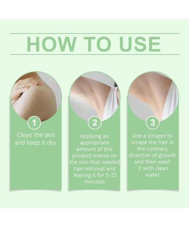  homomdy Gentle and painless hair removal cream for body and face hair removal for women and men moisturizing and soothing effective and fast hair removal non-greasy (3 pcs) - Buy Online on GoSupps.com