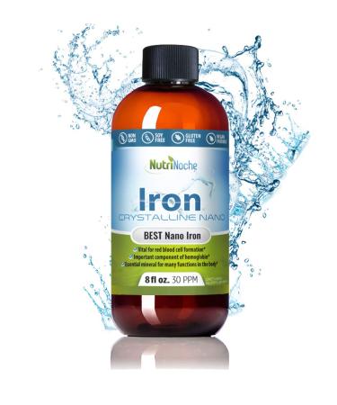 NutriNoche Pure Crystalline Liquid Iron Supplement - 30 ppm - Colloidal Minerals 8 Ounce