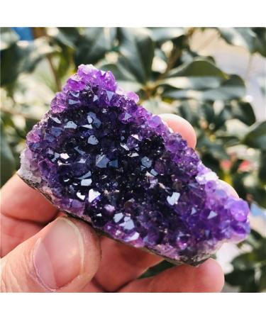 Natural Amethyst Cluster Quartz Crystal geode Specimen Suitable for Home HOMEZHOU (Size : 160-190g)