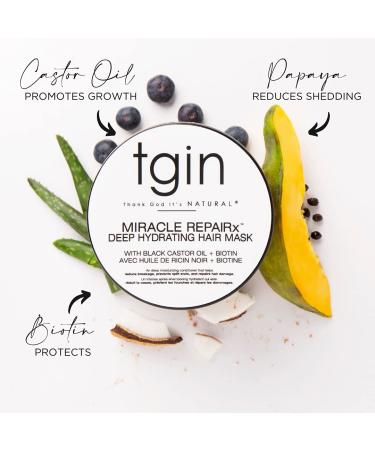 TGIN Miracle Repairx Deep Hydrating Hair Mask - For Damaged, Dry, and Curly Hair - Restore, Repair, and Protect - Buy Online on GoSupps.com