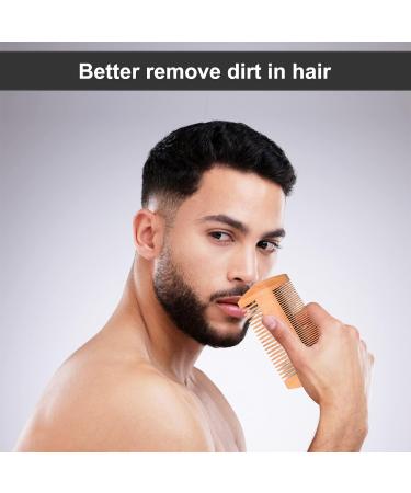 Men's Beard Brush Comb Set - 100% Boar Bristle, Wooden Portable Kit for Hair & Beard Grooming - Buy Online on GoSupps.com