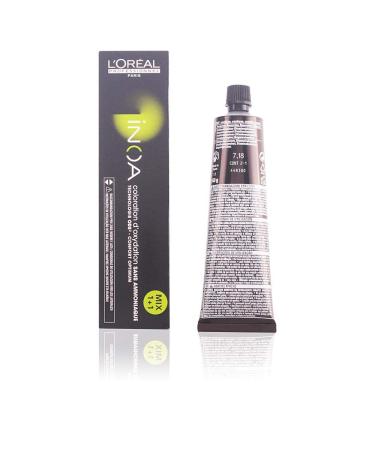 L'Or al Professionnel Inoa 7.18 - 60 ml Medium Blonde Ash Mocha Hair Color | International Shipping Available - Buy Online on GoSupps.com