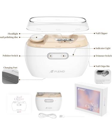 Electric Nail Clipper Nail Trimmer Nail Polisher 2 in-1 Automatic Nail Clipper 2 Speed Fingernail Clippers Nail File with Light Women Manicure Set Nail Clippers for Baby Kids Seniors Weak Hands Mjq-fu0913-01 - Buy Online on GoSupps.com