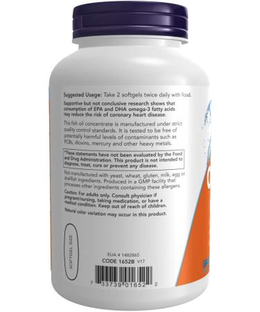 Now Foods OMEGA-3 FISH OIL 200 Softgels - Buy Online on GoSupps.com