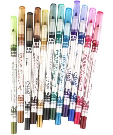 Jojomis 12 Pencil Pen Waterproof Eye-Liner for Eyes Makeup Beauty Comestic - Buy Online on GoSupps.com