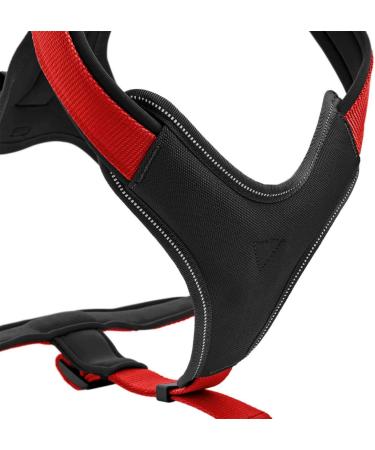 HUNTER NEOPRENE Dog Harness - L-XL (77-100 cm) Nylon & Padded Red/Black - International Shipping Available - Buy Online on GoSupps.com