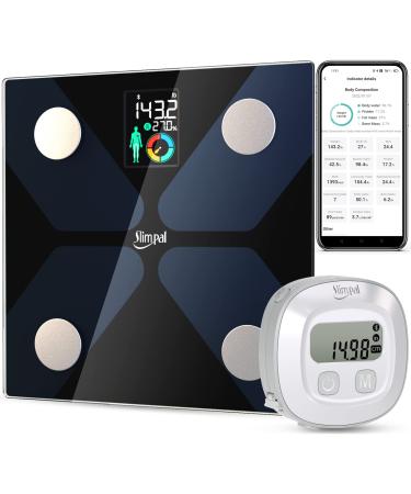Slimpal Body Fat Measuring Tape and Smart Scale for Body Weight and Fat with APP Digital Bathroom Scale, Body Measuring Tape for Weight Loss, Body Composition and Circumference Analyzer