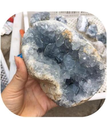 Room Decoration Home Natural Celestite Crystal Raw Cluster Sky Blue Rough Specimen (Size : 300-400g) - Buy Online on GoSupps.com