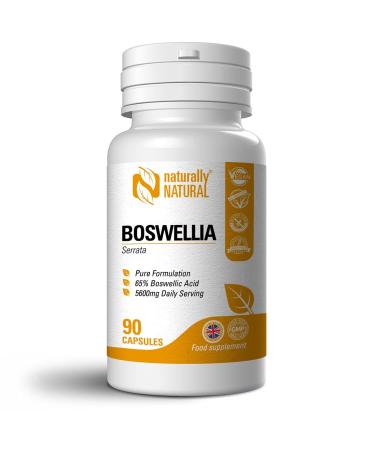 Naturally Natural Boswellia Serrata 90 Vegan Capsules 65% Boswellic Acid Strong Joint Care Pure Formulation Supplement