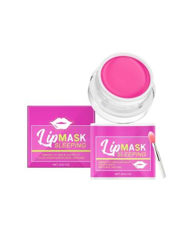 Lip Balms,Overnight Lip Mask Lip Butter Balm: 24hrs Hydrating Repair Treatment Lip Sleeping Mask - Hyaluronic Acid/Shea Cocoa Seed Butter/for Chapped Dry Lips Care/Moisturizer - Fade Lip Lines