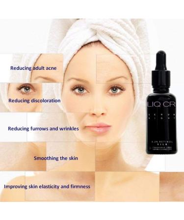 LIQ CR Serum Night 0.3% Retinol SILK Anti-Aging Anti Wrinkle Correction Serum 30ml 1oz - Buy Online on GoSupps.com