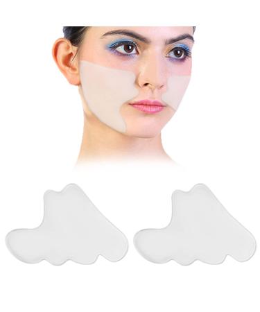 Anti-fold face patch reusable self-adhesive anti-aging sticker with silicone-skin lift care tool for smoothing frown in the chest