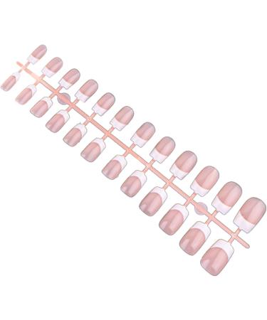 French Tip Nail Tips French Nails 10 Sheets Nude Color Short Press on Nails with White Edge 12 Size Full Cover Stick on Nails False Nails for Women Girls Nail Art Style2 - Buy Online on GoSupps.com