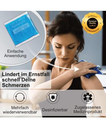 Buy IEA Medical Cold Warm Compress | 3 Set | 13x14 cm | Reusable Gel Cooling Cushions for Pain Relief | Ideal for Bruises & Insect Bites - Blue - Buy Online on GoSupps.com
