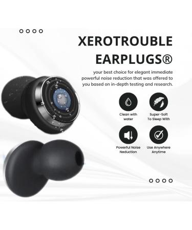 Reusable Ear Plugs for Noise Reduction | Soft Silicone Travel Earplugs with 6 Tips | Black - Buy Online on GoSupps.com