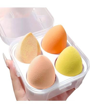 Premium Makeup Sponge Egg Latex-Free Makeup Puff Beauty Foundation Blend Sponge Wet and Dry Multifunctional Professional Makeup Tools Safe to Use on Your Skin Beauty Blender (Yellow)