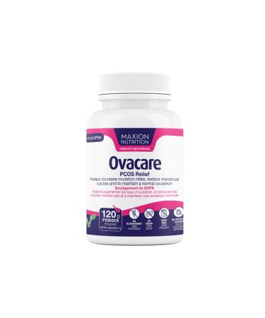 Maxion Ovacare for Natural PCOS Relief Supplement for Women With Myo-Inositol to Help Restore Normal Ovarian Function Inositol Powder Support for PCOS Fertility & Menstrual Health for Women 120g Powder
