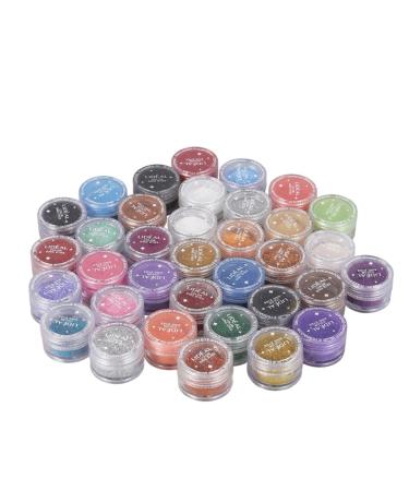 FOMIYES 30pc Cosmetic Shimmer Eye Party Dust Multi-colors Kit Pearl Glitter Mineral Powder Makeup Loose