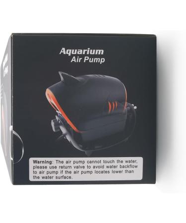 Fedour 4W Quiet Aquarium Air Pump - Dual Output Oxygen Pump for 50-700L Fish Tanks with LED Decor & All Accessories - Buy Online on GoSupps.com