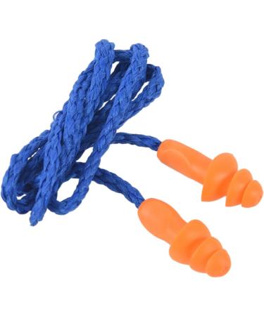 Pteanecay 30 Pcs Silicone Soft Ear Plugs - Hearing Protection with Cord - Noise Reduction Blue Orange - Buy Online on GoSupps.com