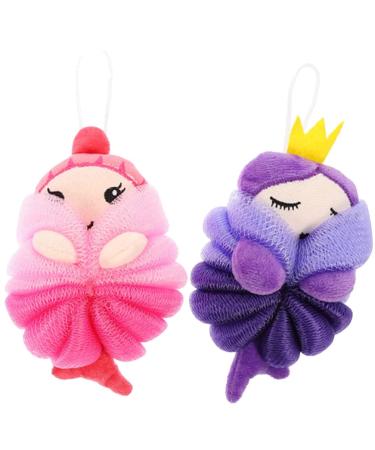 Beaupretty 2pcs Bath Ball Body Wash for Kids Bathroom Shower Loofah Body Wash Sponge Exfoliating Shower Sponge Animal Bath Loofahs Exfoliating Balls Mermaid Pe Child Cartoon 1 Count (Pack of 1) 1.0