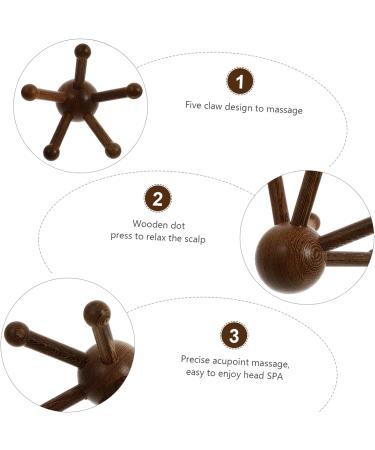 Buy Gleavi 2 STK Wood Claw Massage Device - Five Claws Scratchy Brush Head Massager for Ultimate Relaxation - International Shipping Available - Buy Online on GoSupps.com
