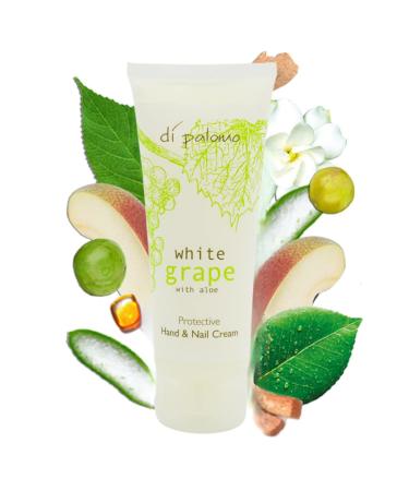 Di Palomo Vegan White Grape & Aloe Hand & Nail Cream 75ml. Hand Moisturiser & Cuticle Cream. Hand Cream for Very Dry Hands. Ladies & Mens Hand Cream. Hand & Nail Care Moisturiser with Skin Care.