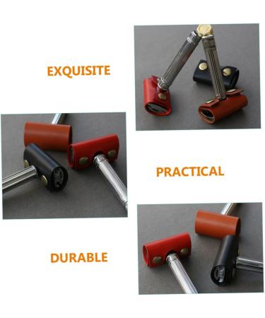 Gogogmy Razor Accessories - Durable Scratch-Resistant Leather Case Cover for Razor - 2 Piece Set Brown 8.5x4.5cm - International Shipping - Buy Online on GoSupps.com