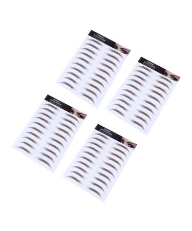 POPETPOP 4pcs Eyebrow Stickers Waterproof Stickers 4d Eyebrow Tattoos Eyebrow Stencils Eyebrow Shape 3d Tool
