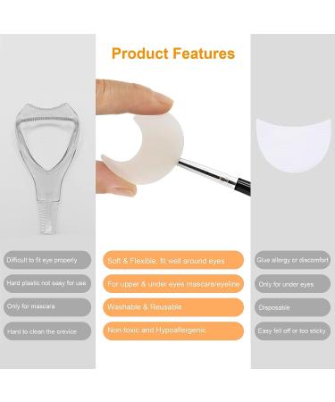 2 Pcs Reusable Lash Shield & Mascara Guard Shields - Black Handle | Under Eye Guards for Eye Makeup Application - Buy Online on GoSupps.com