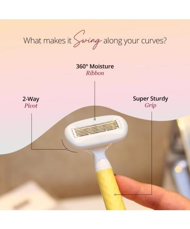 Body Razor for Women - Yellow Daze | 5-Blade Precision & 2-Way Pivot | Slip-Proof Grip | International Shipping Available - Buy Online on GoSupps.com