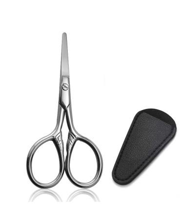 Beard Scissors Nose Hair Scissors Small Eyebrow Moustache Embroidery Craft Sewing Brow Hair Cutting Sharp Trimming Travel Small Scissors for Men and Women