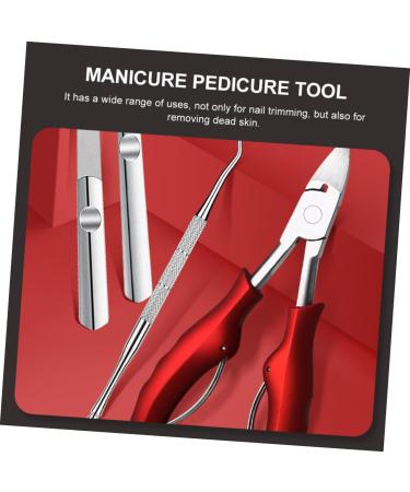 FRCOLOR 1pc Nail Clippers Cuticle Nippers Nail Clamp Nail Art Tool Bejeweled Kit Nail Groove Clamp Manicure Cuticle Red Rubber Modify Dead Skin 13.8x6.8cm - Buy Online on GoSupps.com