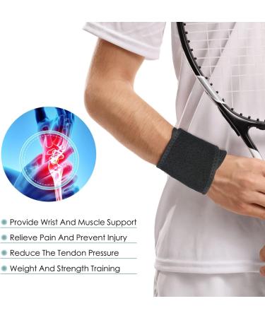 Uraqt 2-Pack Velcro Wrist Bands | Breathable Sports & Everyday Wrist Wraps for Men & Women - Black - Buy Online on GoSupps.com