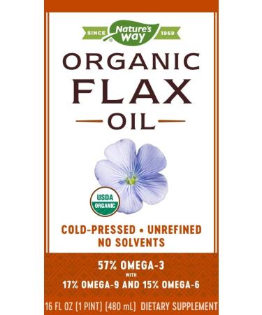 Buy Nature's Way EfaGold Organic Flax Oil 16 Fl Oz - USDA Certified, Premium Quality - Buy Online on GoSupps.com