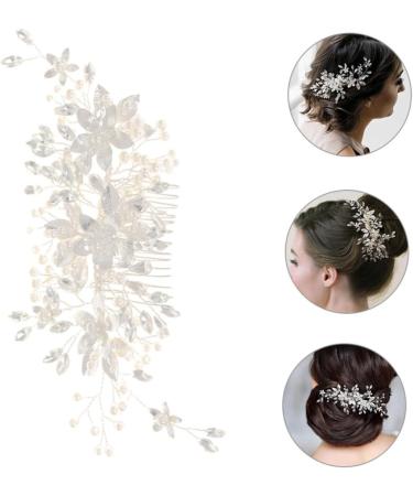 FRCOLOR Wedding Hair Accessories Rhinestones Hair Clips for Hair Pins Decorative Hair Combs Hair Accessories for Bride Hair Comb Clips Hair Piece Leaf Women's Zinc Alloy - Buy Online on GoSupps.com