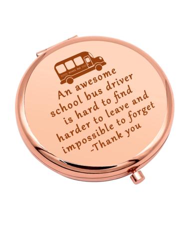 Bus Driver Appreciation Gift School Bus Driver Gifts Compact Mirror Thank You Gift for Bus Driver School Bus Driver Gifts for Women Folding Makeup Mirror Christmas Graduation Birthday Gifts