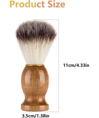 Men's Shaving Brush with Real Wood Base and Nylon Hair - Perfect for Wet Shave | Razor Brush for Shaving Foam - Buy Online on GoSupps.com